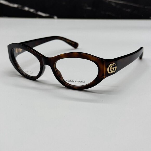 NEW GG1405O 002 GUCCI EYEGLASSES HAVANA WOMEN EYEWEAR GUCCI - Picture 1 of 11